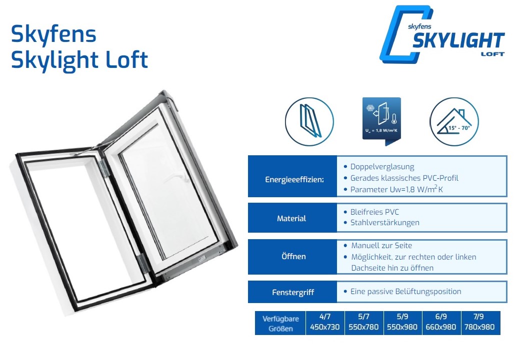 Dachausstiegfenster Skyfens Skylight Loft 780x980